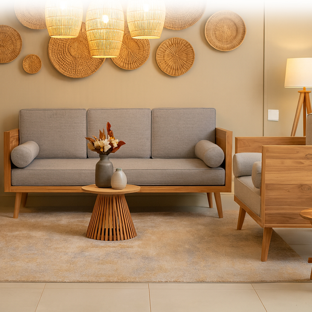 SOFA TEAK 2024 - SET OF 3 ( 1+2+3)